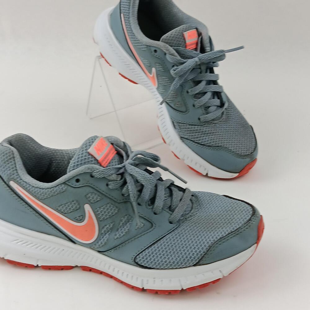 Nike Downshifter 6 Shoes Womens Size 6 Gray Coral Running Sneakers 684765-004